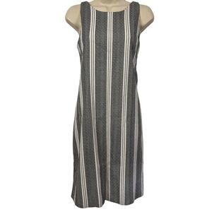 Ann Taylor Tall Womens Striped Sleeveless Mini Cotton Blend Stretch Dress sz 6 T